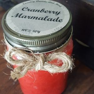 Cranberry marmalade scented candle 100% soy wax